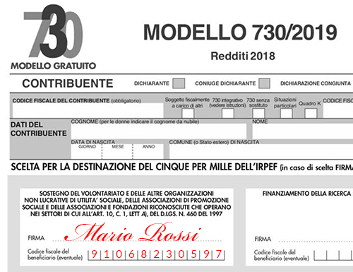 Modello 730/2019